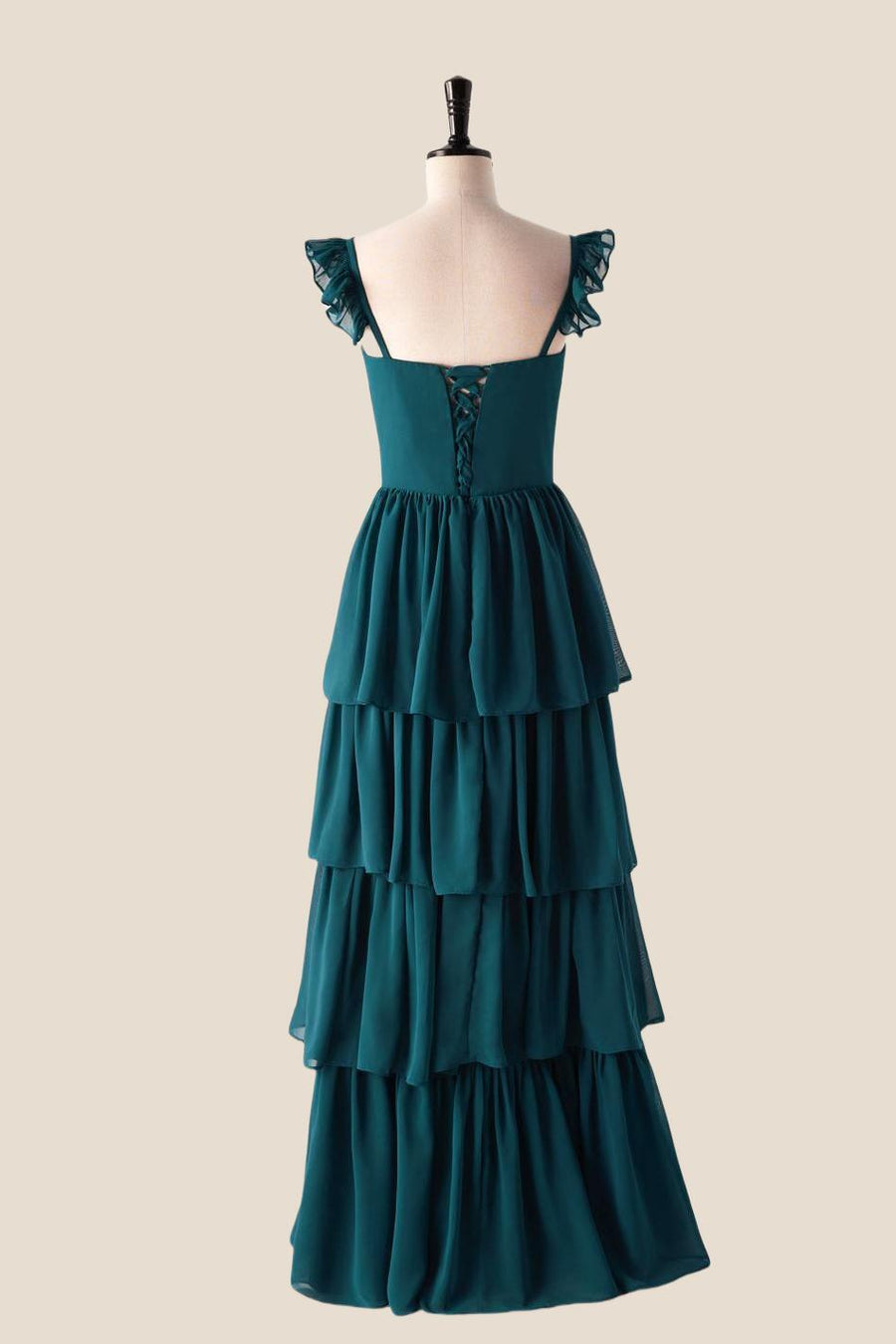 Straps Dark Blue Ruffle Long Bridesmaid Dress Ohmollydress Straps Dark Blue Ruffle Long Bridesmaid Dress Ohmollydress