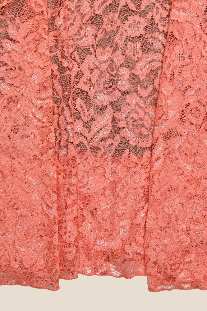 Spaghetti Straps Orange Lace Mermaid Long Dress