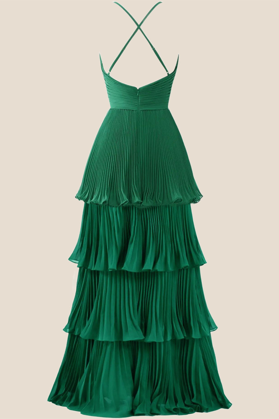 Emerald Green Pleated Empire Tiered A-line Party Dress Ohmollydress Emerald Green Pleated Empire Tiered A-line Party Dress Ohmollydress