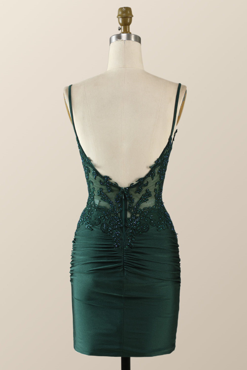 Straps Emerald Green Appliques Bodycon Mini Dress Ohmollydress Straps Emerald Green Appliques Bodycon Mini Dress Ohmollydress