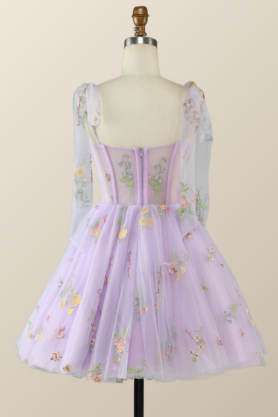 Lavender Floral Corset A-line Princess Dress Ohmollydress Lavender Floral Corset A-line Princess Dress Ohmollydress