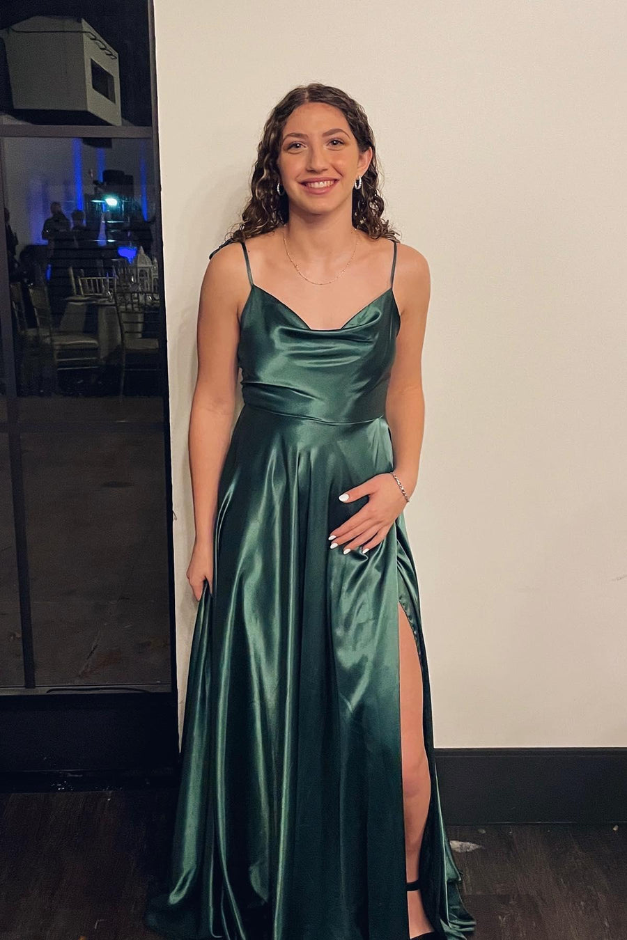 Simply Straps Green Silk Long Party Dress Ohmollydress Simply Straps Green Silk Long Party Dress Ohmollydress