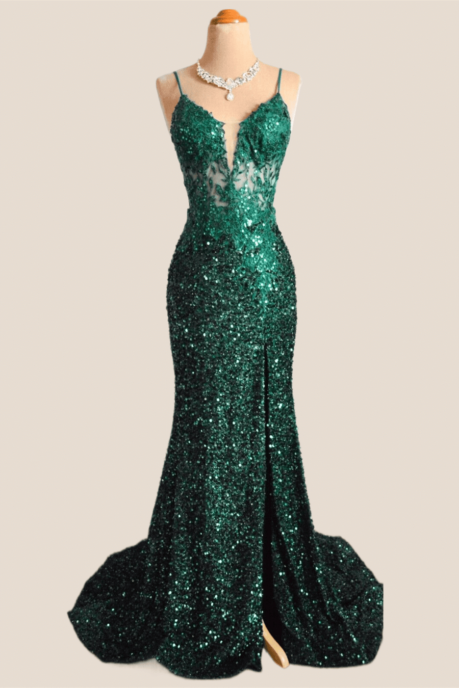 Emerald Green Sequin Mermaid Long Party Dress Ohmollydress Emerald Green Sequin Mermaid Long Party Dress Ohmollydress