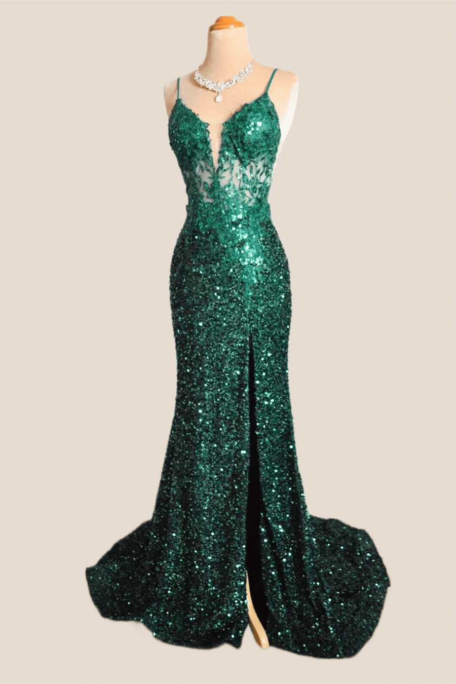 Emerald Green Sequin Mermaid Long Party Dress Ohmollydress Emerald Green Sequin Mermaid Long Party Dress Ohmollydress