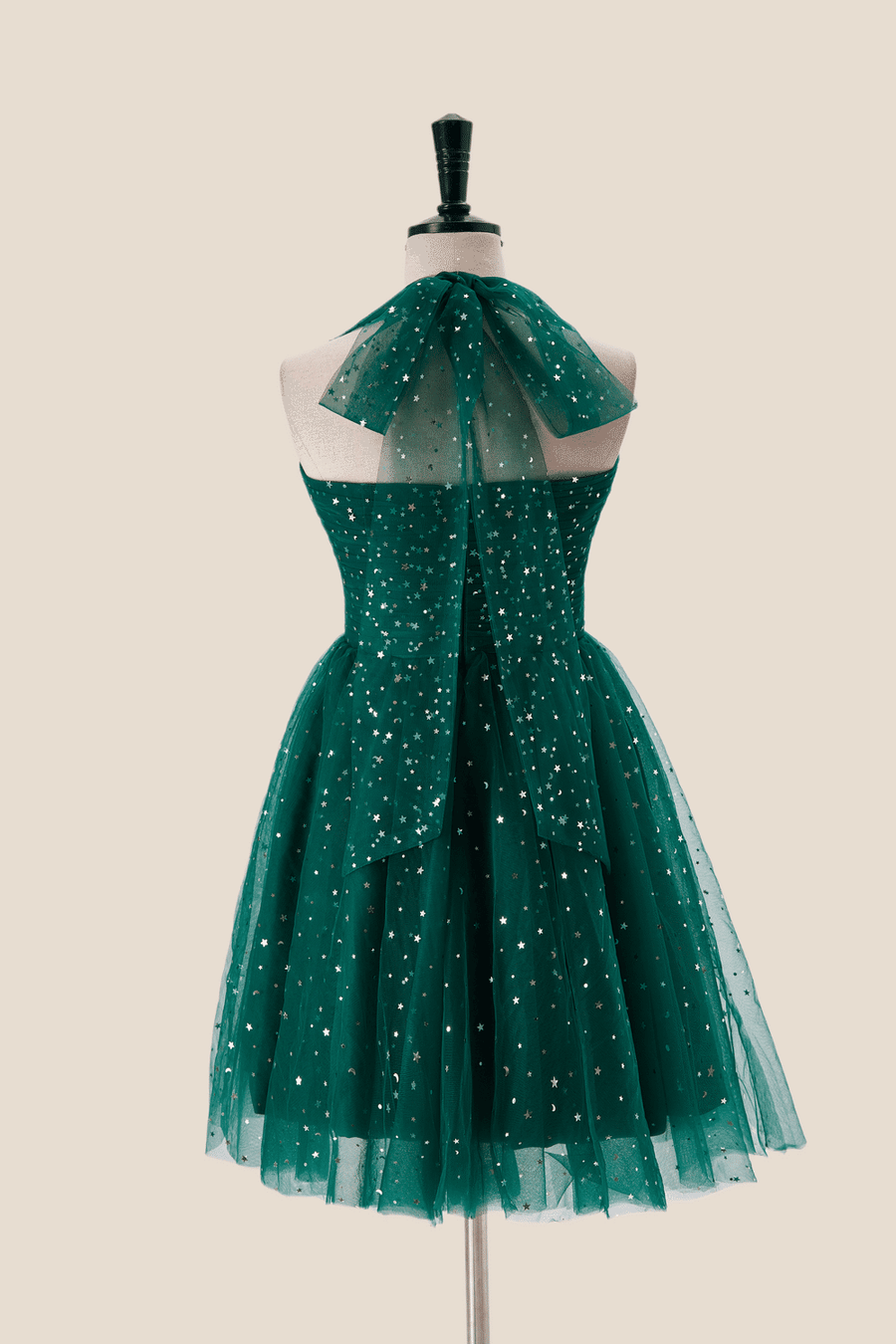 Starry Dark Green Convertible Short Party Dress