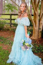 Fairytale Lavendere Off the Shoulder Princess Gown