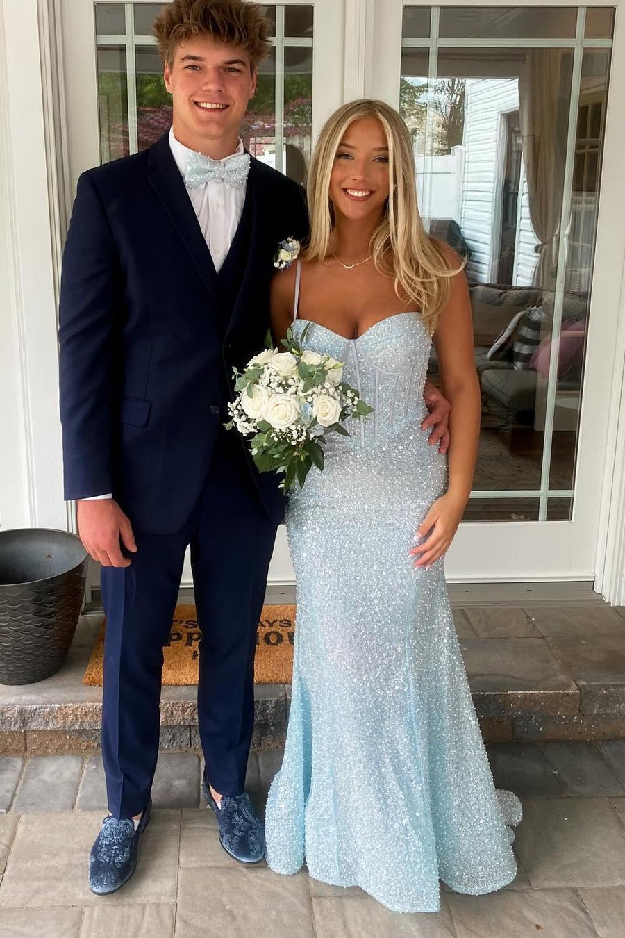 Light Blue Sequin Mermaid Long Formal Dress Ohmollydress Light Blue Sequin Mermaid Long Formal Dress Ohmollydress