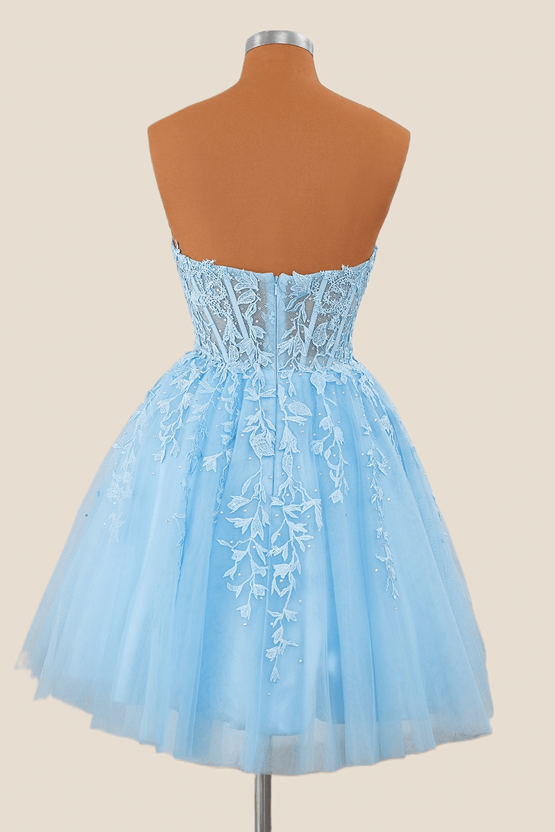 strapless light blue appliques a line princess dress $ 139 . 00 $ 139