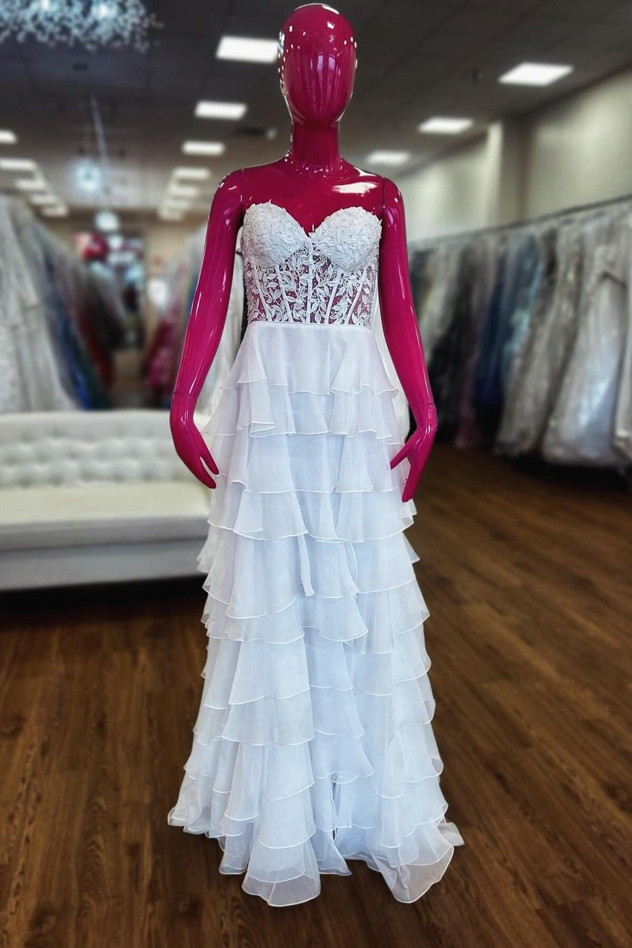 Sweetheart Yellow Appliques Tiered Ruffles Dress – Ohmollydress Sweetheart Yellow Appliques Tiered Ruffles Dress – Ohmollydress