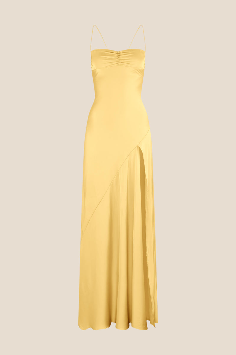El Mar Minorca Long Dress - Yellow/Pink