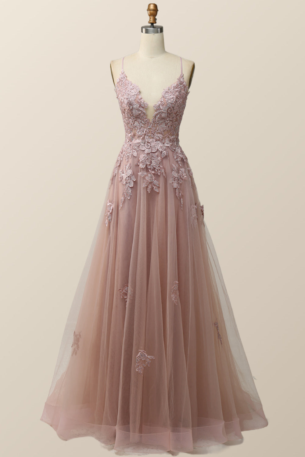 Sage Green V Neck Appliques Long Formal Dress Ohmollydress Sage Green V Neck Appliques Long Formal Dress Ohmollydress