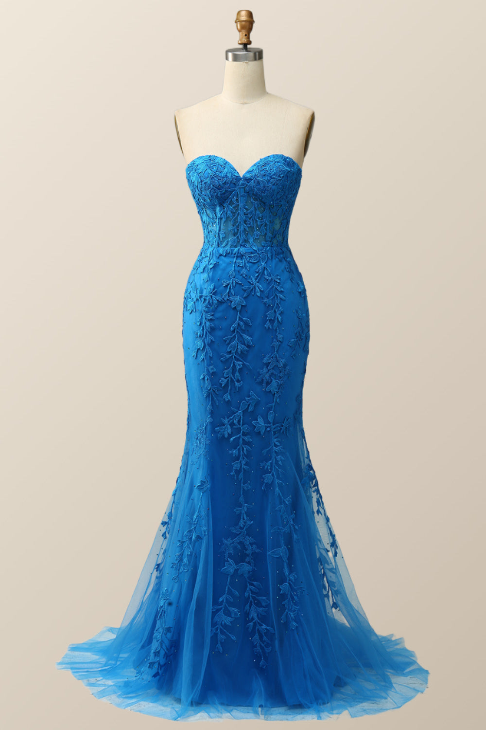 Sweetheart Blue Lace Mermaid Dress Ohmollydress Sweetheart Blue Lace Mermaid Dress Ohmollydress