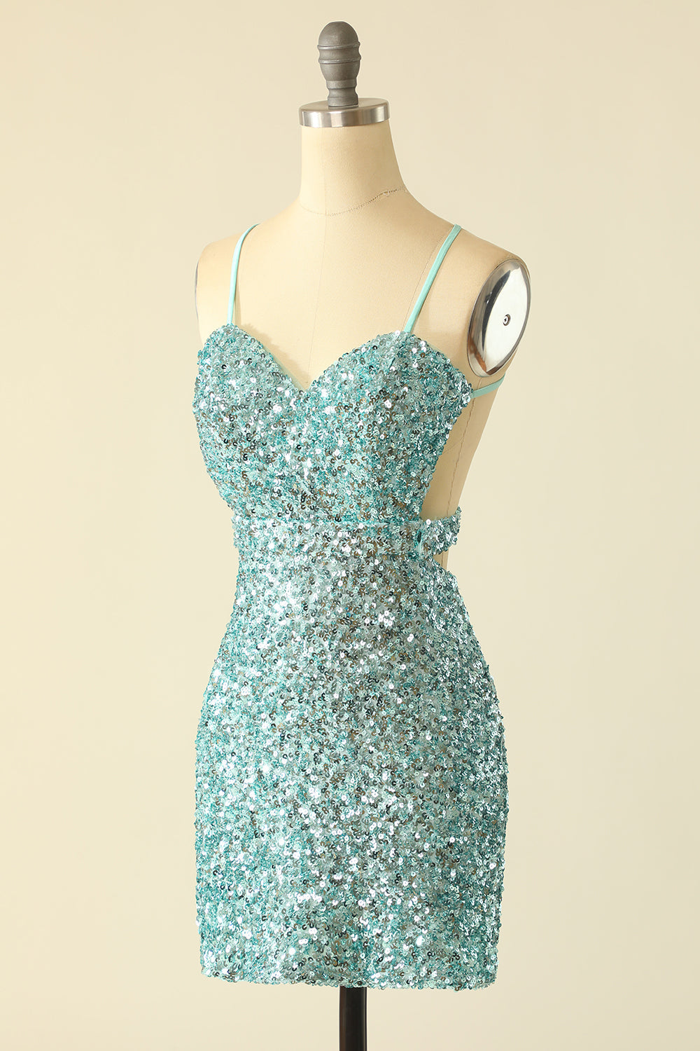 Straps Mint Green Sequin Tight Mini Dress Ohmollydress Straps Mint Green Sequin Tight Mini Dress Ohmollydress