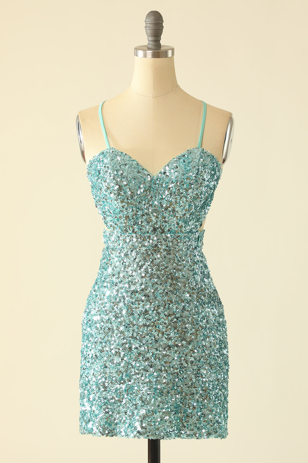Straps Mint Green Sequin Tight Mini Dress Ohmollydress Straps Mint Green Sequin Tight Mini Dress Ohmollydress