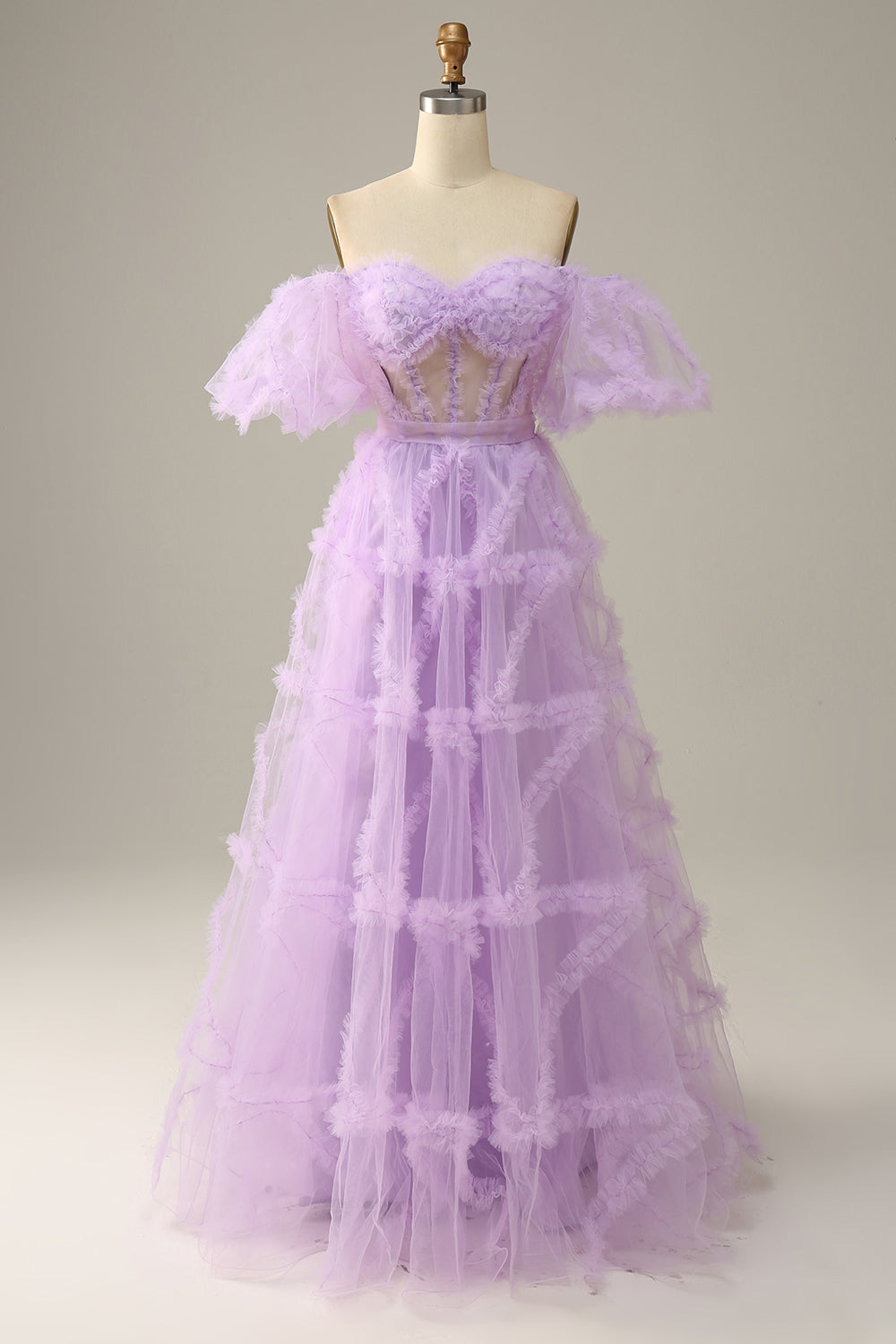 Fairytale Lavendere Off the Shoulder Princess Gown