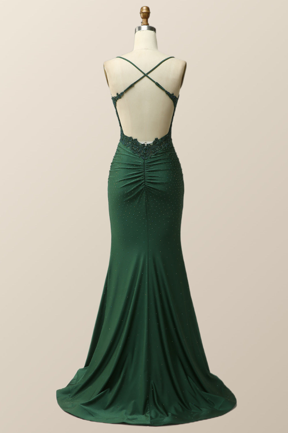Dark green mermaid dress cheap