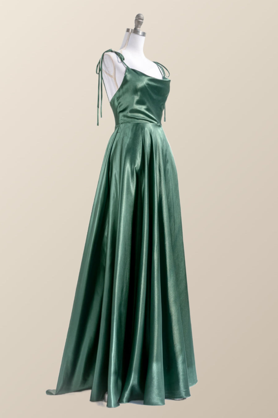 simply silk dresses Simply Straps Green Silk Long Party Dress – Ohmollydress