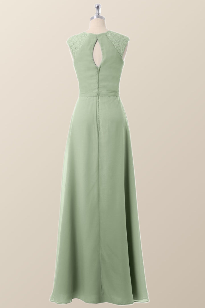 Sage green store color dress