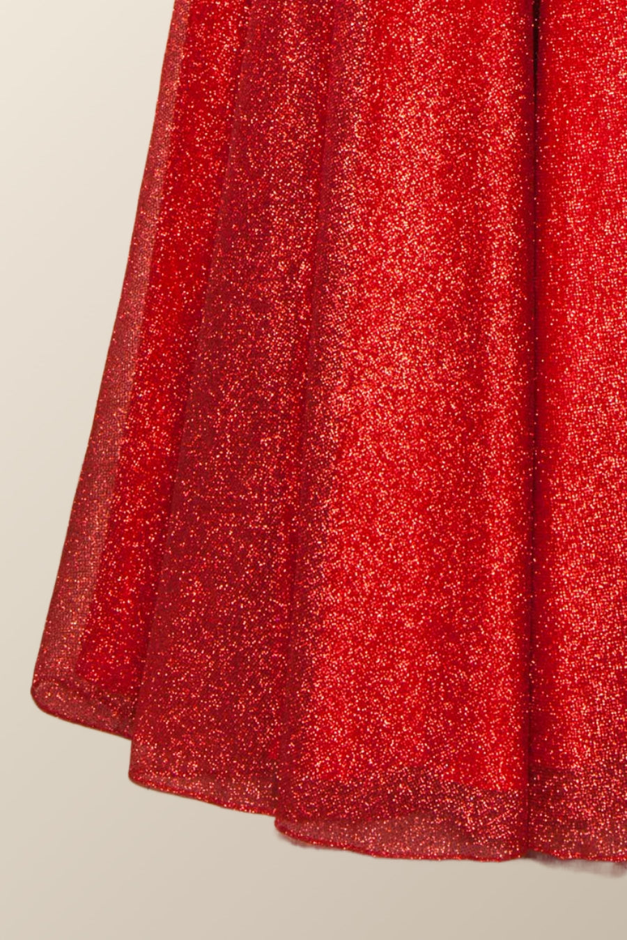Cowl Neck Red A-line Long Formal Dress