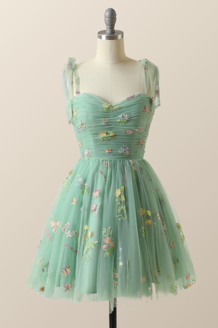 embroidered short dresses Elizabeth K GS3515 Embroidered Dress