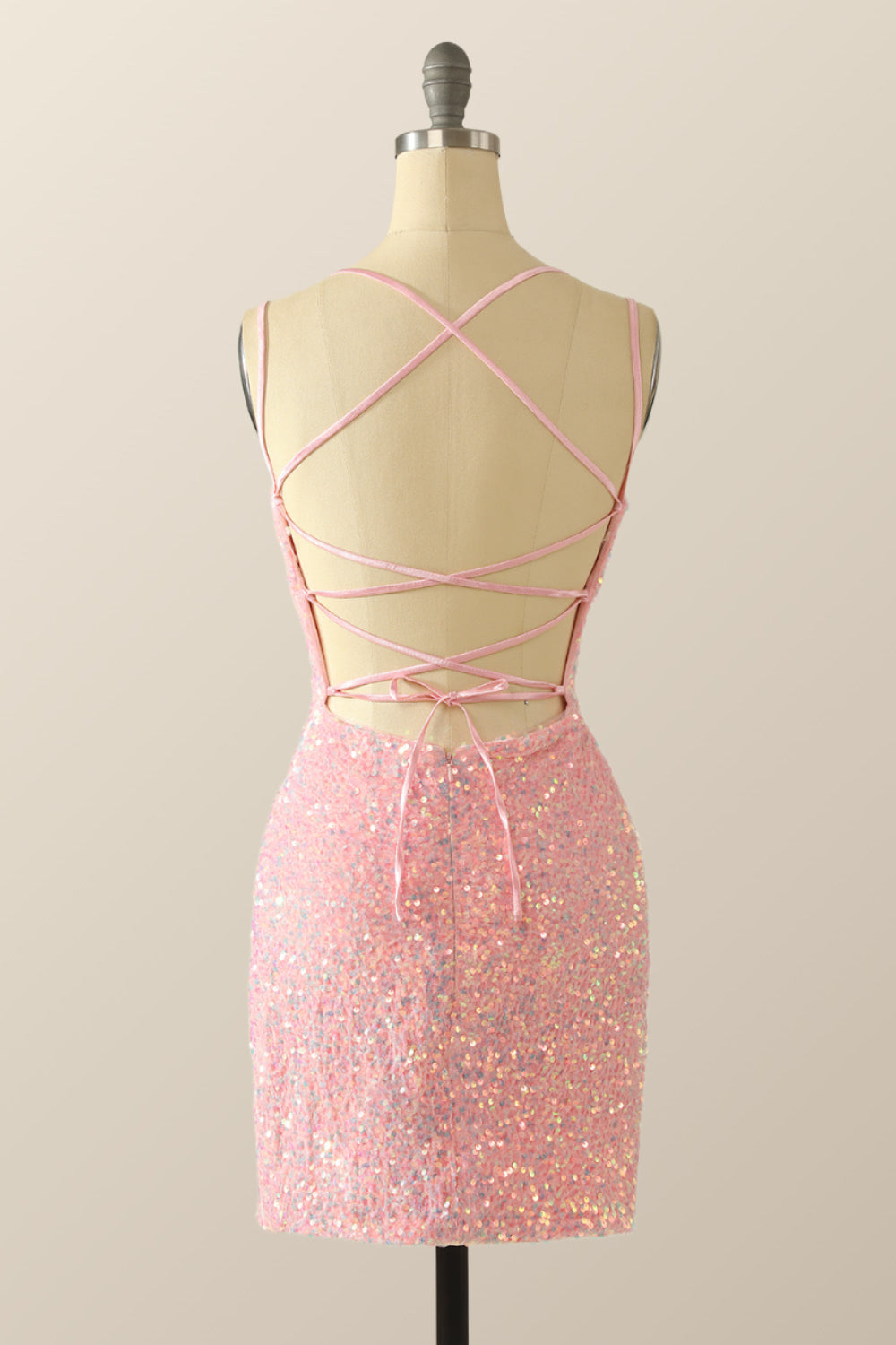 Double Straps Pink Sequin Bodycon Mini Dress Ohmollydress Double Straps Pink Sequin Bodycon Mini Dress Ohmollydress